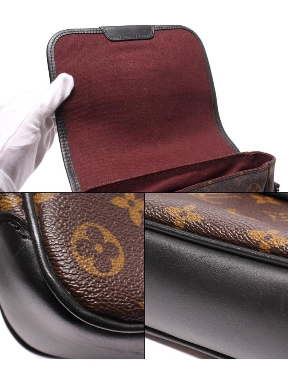 Louis Vuitton Shoulder Bag Crossbody Bus PM Monogram Macassar - Picture 8 of 10